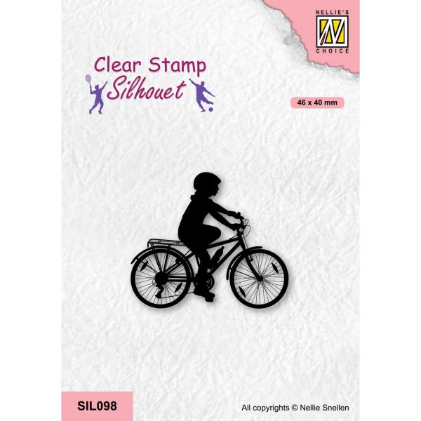 Nellie's Choice - Silhouet Clear Stamp - " Cycling-2 " - Stempel