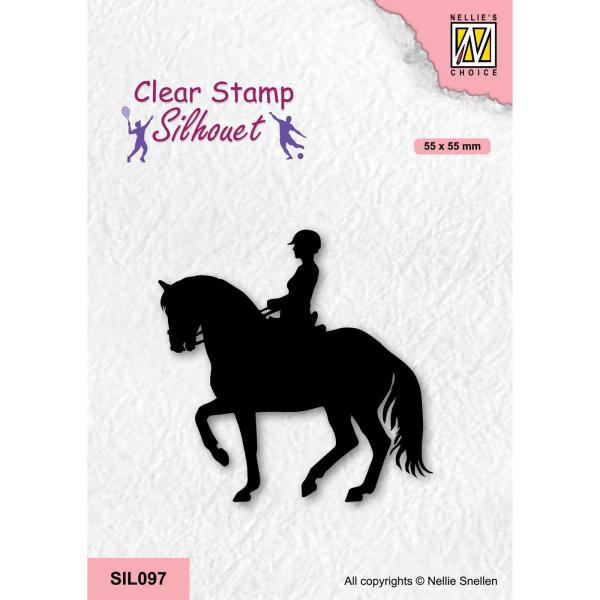 Nellie's Choice - Silhouet Clear Stamp - " Equestrian Sports " - Stempel