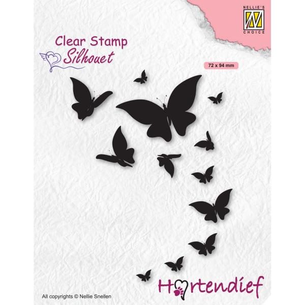 Nellie's Choice - Silhouet Clear Stamp - " Butterflie " - Stempel