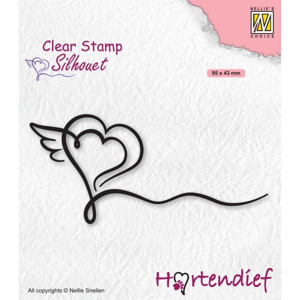 Nellie's Choice - Silhouet Clear Stamp - " Hearts " - Stempel