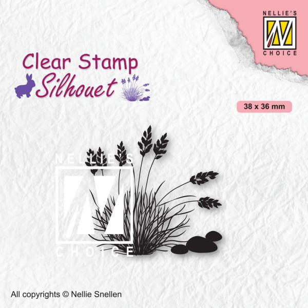 Nellie's Choice - Silhouet Clear Stamp - "  Blooming Grass-4 " - Stempel