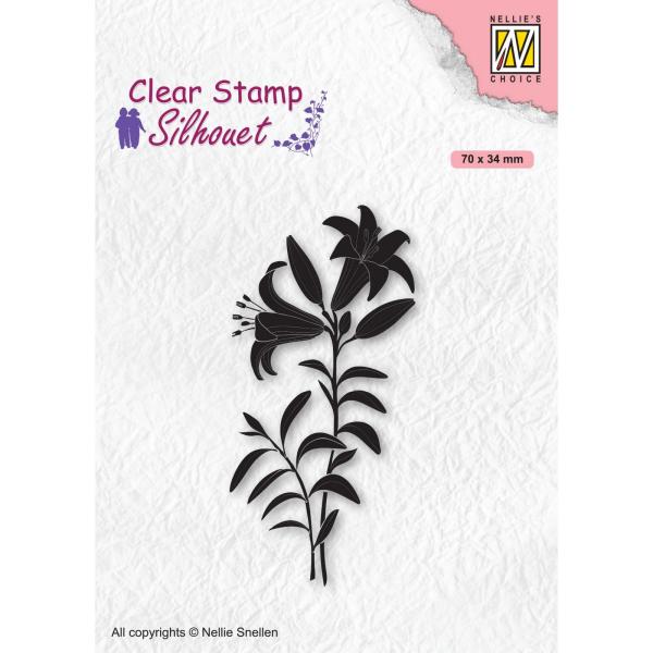 Nellie's Choice - Silhouet Clear Stamp - "  Lily " - Stempel