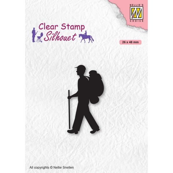 Nellie's Choice - Silhouet Clear Stamp - " Backpacker " - Stempel