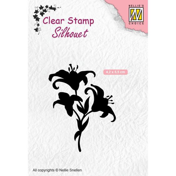 Nellie's Choice - Silhouet Clear Stamp - " Lilies  " - Stempel