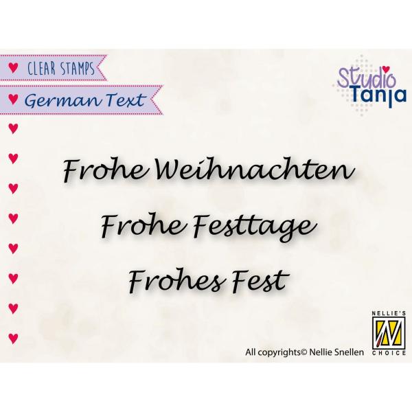 Nellie's Choice - Clear Stamp - "  Frohe Weihnachten " - Stempel