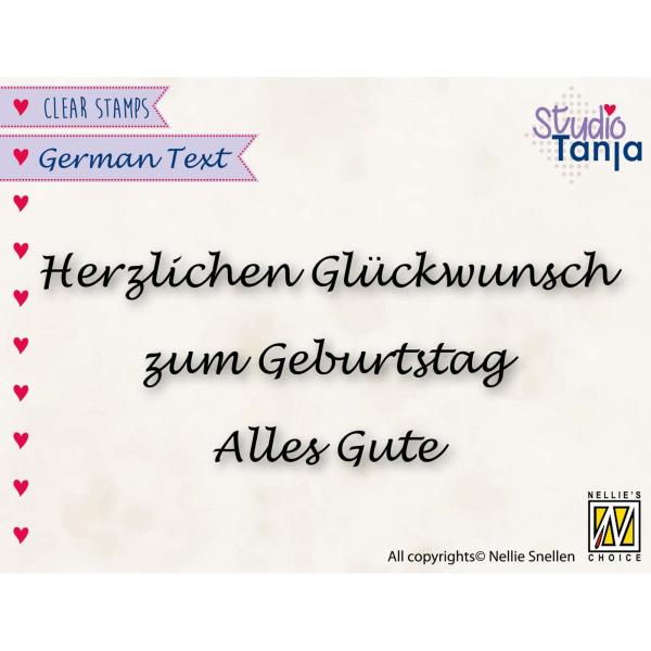 Nellie's Choice - Clear Stamp - "  Herzlichen Glückwunsch " - Stempel