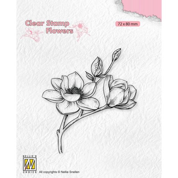 Nellie's Choice - Flowers Clear Stamp - "  Blooming Branch Magnolia " - Stempel