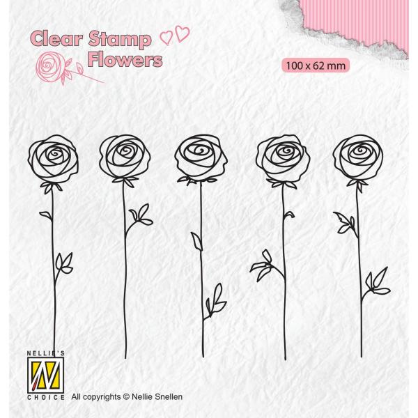 Nellie's Choice - Flowers Clear Stamp - "  Roses " - Stempel