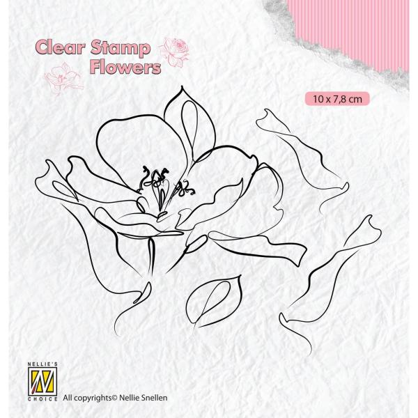 Nellie's Choice - Flowers Clear Stamp - "  Wild Rose " - Stempel