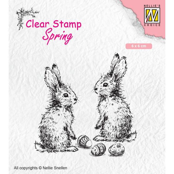 Nellie's Choice - Clear Stamp - " Two Hares  " - Stempel