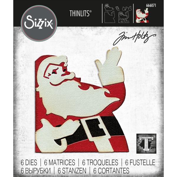 Sizzix Thinlits Craft Die-Set -  Retro Santa  