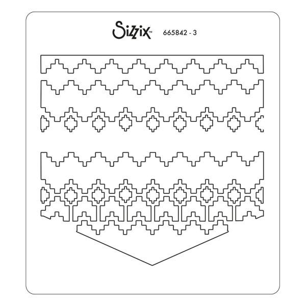 Sizzix Layered Stencil -  Textile  - Schablone