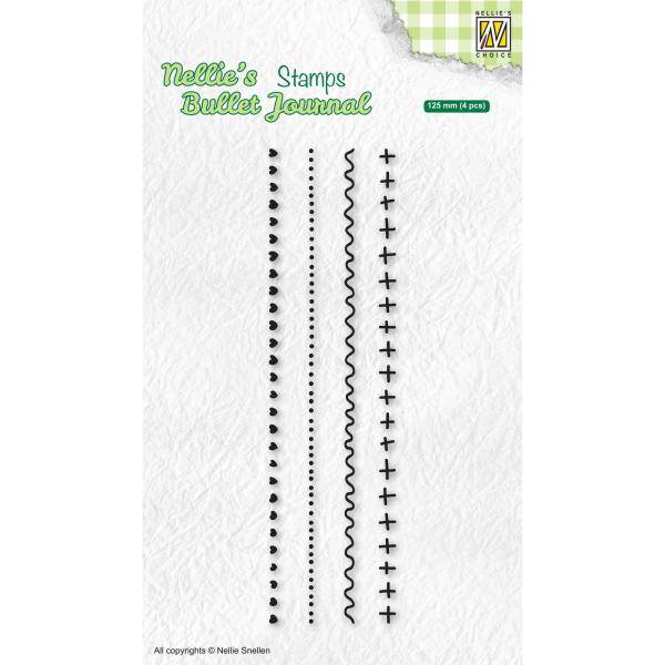 Nellie's Choice - Bullet Journal Clear Stamp - " Set of Borders 3 " - Stempel