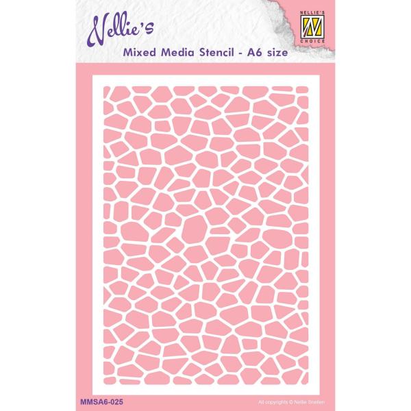 Nellie's Choice - Stencil A6 - "  stone Pavement " - Schablone