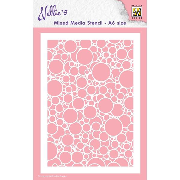 Nellie's Choice - Stencil A6 - "  Bubbles " - Schablone