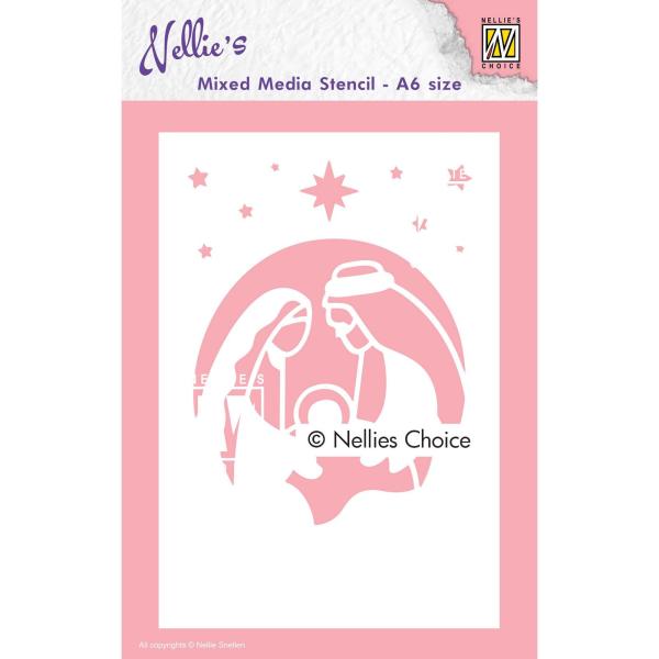 Nellie's Choice - Stencil A6 - "  Holy Family " - Schablone