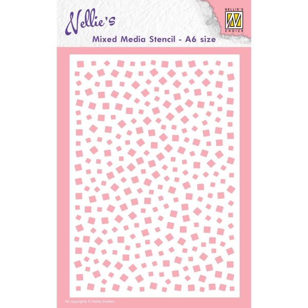 Nellie's Choice - Stencil A6 - "  Little Squares " - Schablone