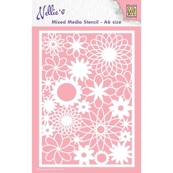 Nellie's Choice - Stencil A6 - "  Flowers " - Schablone