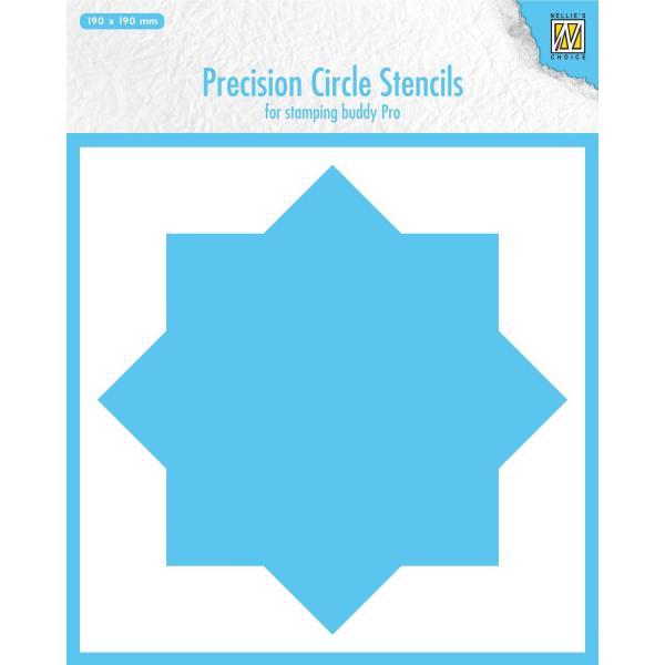 Nellie's Choice - Precision Circle Stencil  - "  8-Point Circle  " - Schablone