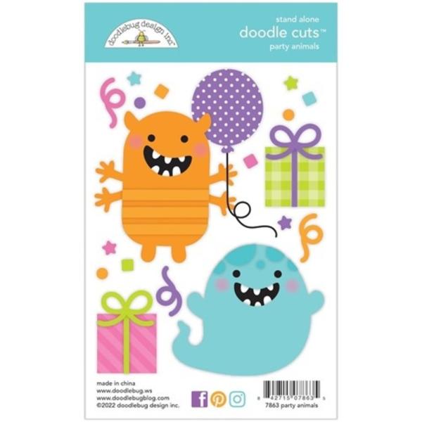 Doodlebug Design Party Animals  Cuts  - Stanzen 