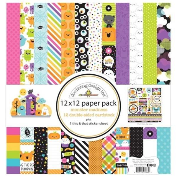 Doodlebug Design "Monster Madness " 12" Paper Pack  - Designpapier 