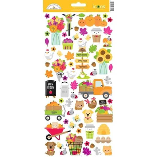 Doodlebug Design - Sticker - "Farmers Market " - Aufkleber