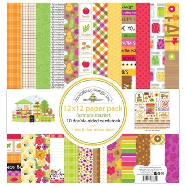 Doodlebug Design "Farmers Market " 12" Paper Pack  - Designpapier 