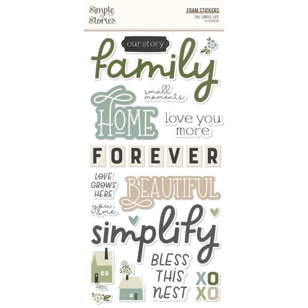 Simple Stories -  The Simple Life  - Foam Stickers 