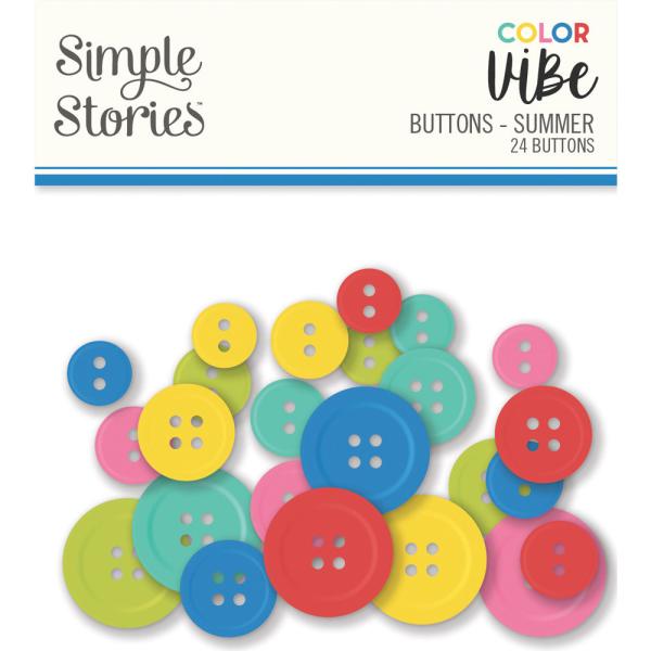 Simple Stories - Embellishments -  Color Vibe Buttons Summer  - Knöpfe