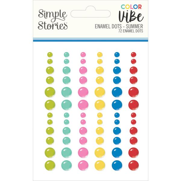 Simple Stories  Summer  Enamel Dots