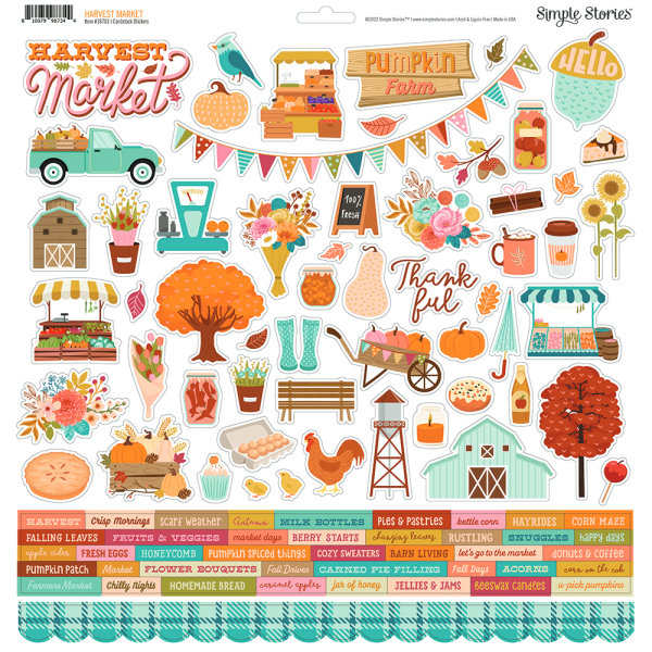 Simple Stories - Harvest Market  - Cardstock Sticker 