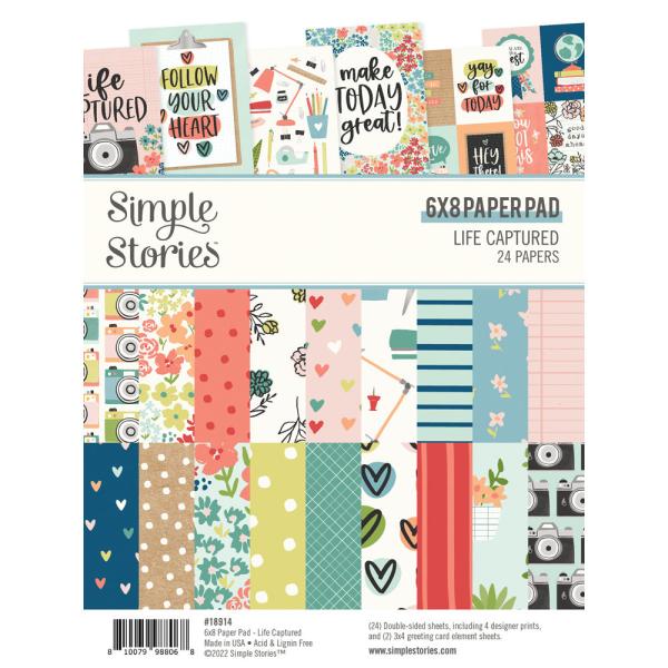 Simple Stories Simple  Life Captured  Paper Pad - Designpapier 6x8 Inch