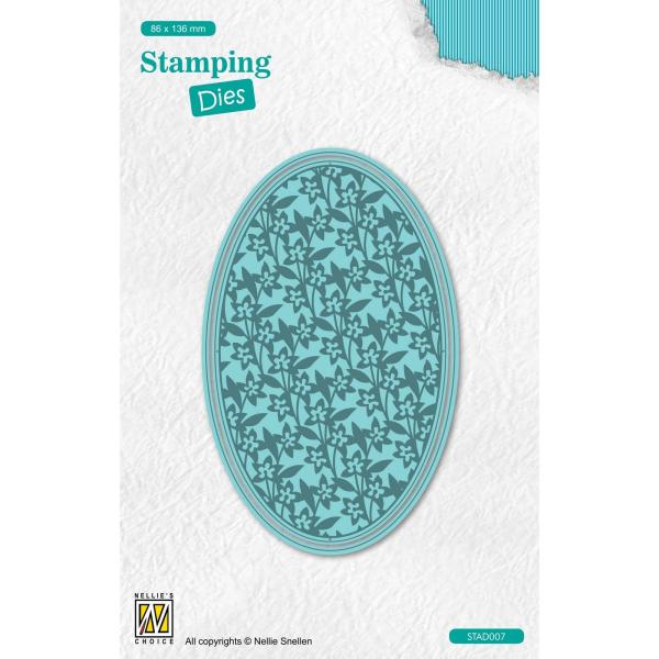 Nellie's Choice - Stamping Dies - "  Oval Flowers " - Stanze