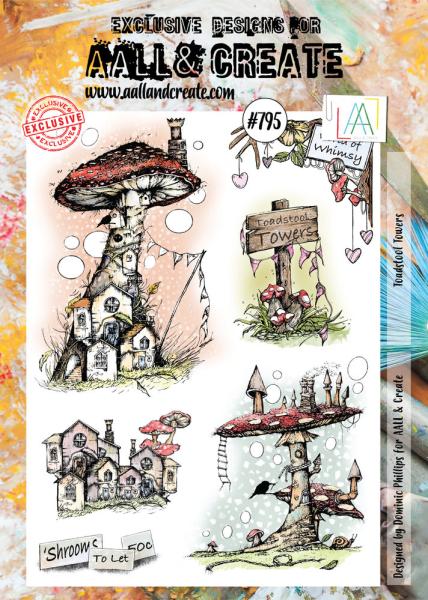 AALL and Create - Stamp - Toadstool Towers  - Stempel A4