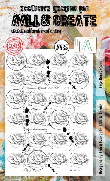 AALL and Create - Stamp -  Rose Background  - Stempel A6