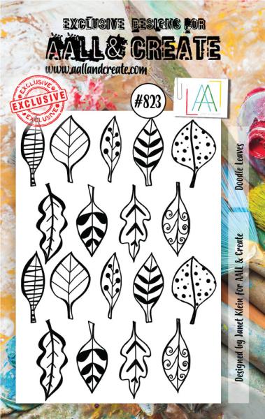 AALL and Create - Stamp -  Doodle Leaves  - Stempel A7