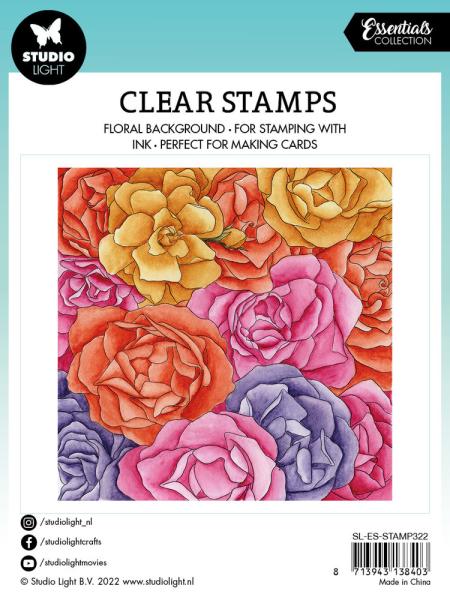 Studio Light - Clear Stamps - "Rozes Background " - Stempel 