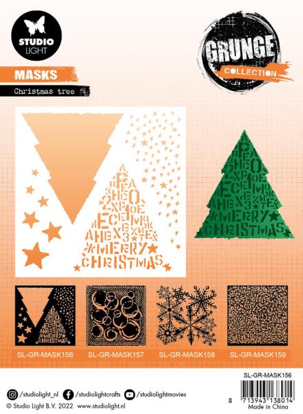 Studio Light - Stencil Grunge Collection -  Christmas Tree  - Schablone 