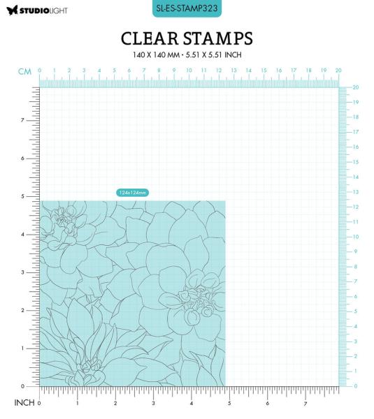 Studio Light - Clear Stamps - "Dahlia Background " - Stempel 