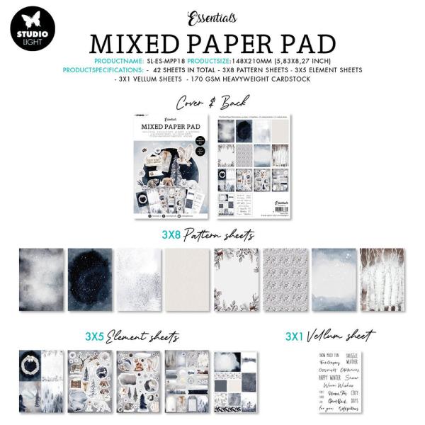 Studio Light - Mixed Paper Pad - Patterns Cosy Days  - Paper Pack