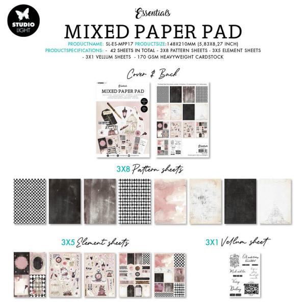 Studio Light - Mixed Paper Pad - Patterns Love  - Paper Pack