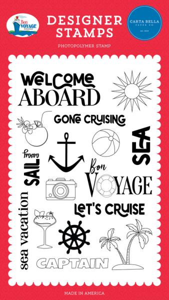 Carta Bella - Clear Stamp - "Welcome Aboard" - Stempelset