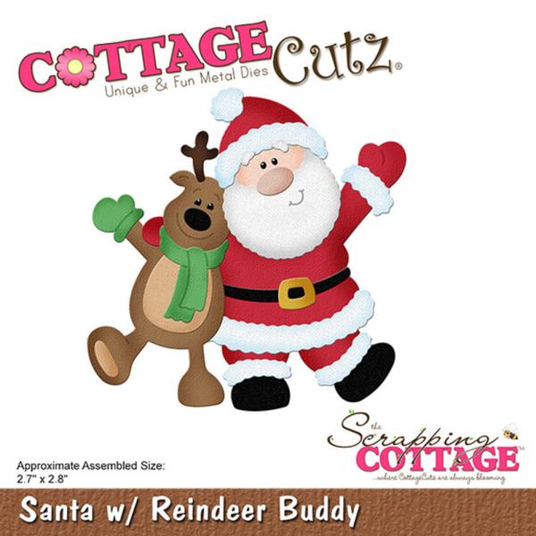 Scrapping Cottage - Dies - Santa w/ Reindeer Buddy - Stanze