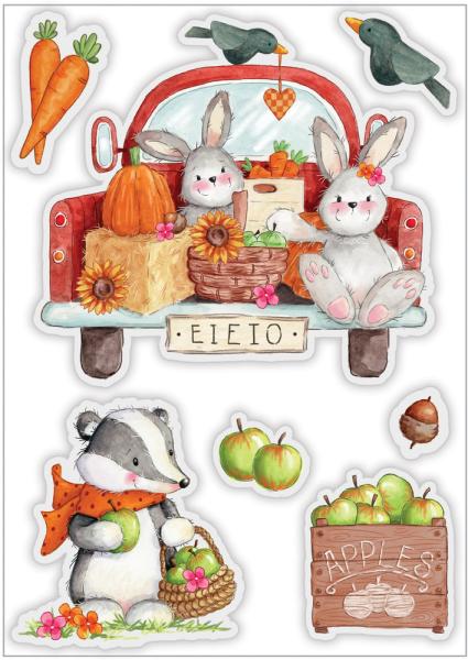 Craft Consortium - Clear Stamp -Happy Harvest Apples - Stempel