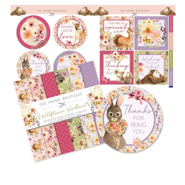 The Paper Boutique - Paper Kit - Wildflower Woodland  - Die Cut Toppers - Designpapier 