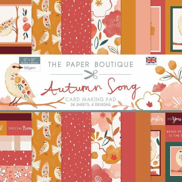 The Paper Boutique - Card-Making Pad - Autumn Song - 12x12 Inch - Paper Pad - Designpapier