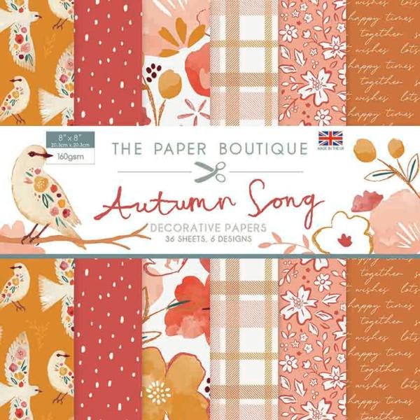 The Paper Boutique - Decorative Paper - Autumn Song  - 8x8 Inch - Paper Pad - Designpapier