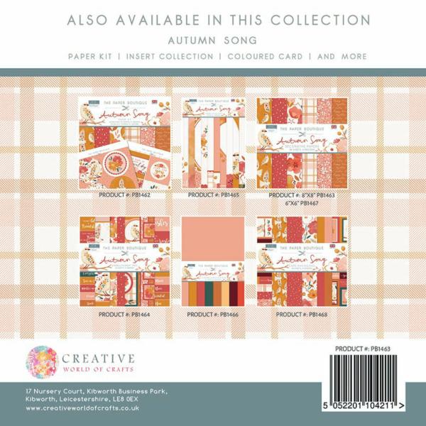 The Paper Boutique - Decorative Paper - Autumn Song  - 8x8 Inch - Paper Pad - Designpapier