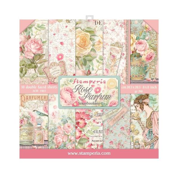 Stamperia "Rose Parfum" 8x8" Paper Pack - Cardstock