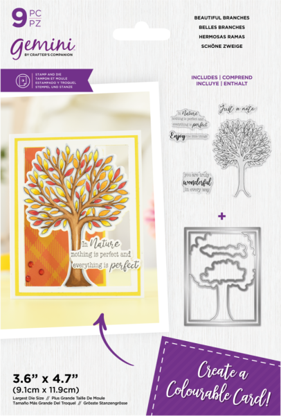 Gemini - Stamp & Dies - Beautiful Branches  - Stempel & Stanze 